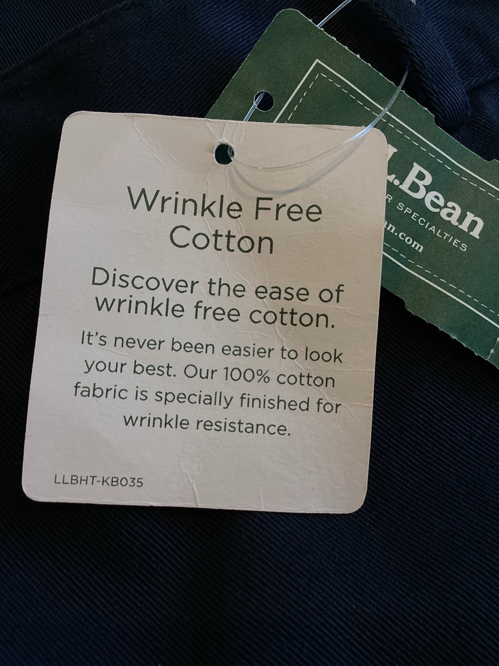 LL Bean Classic Fit Pants Wrinkle Free Cotton New Size 8 Regular Navy - Picture 7 of 9